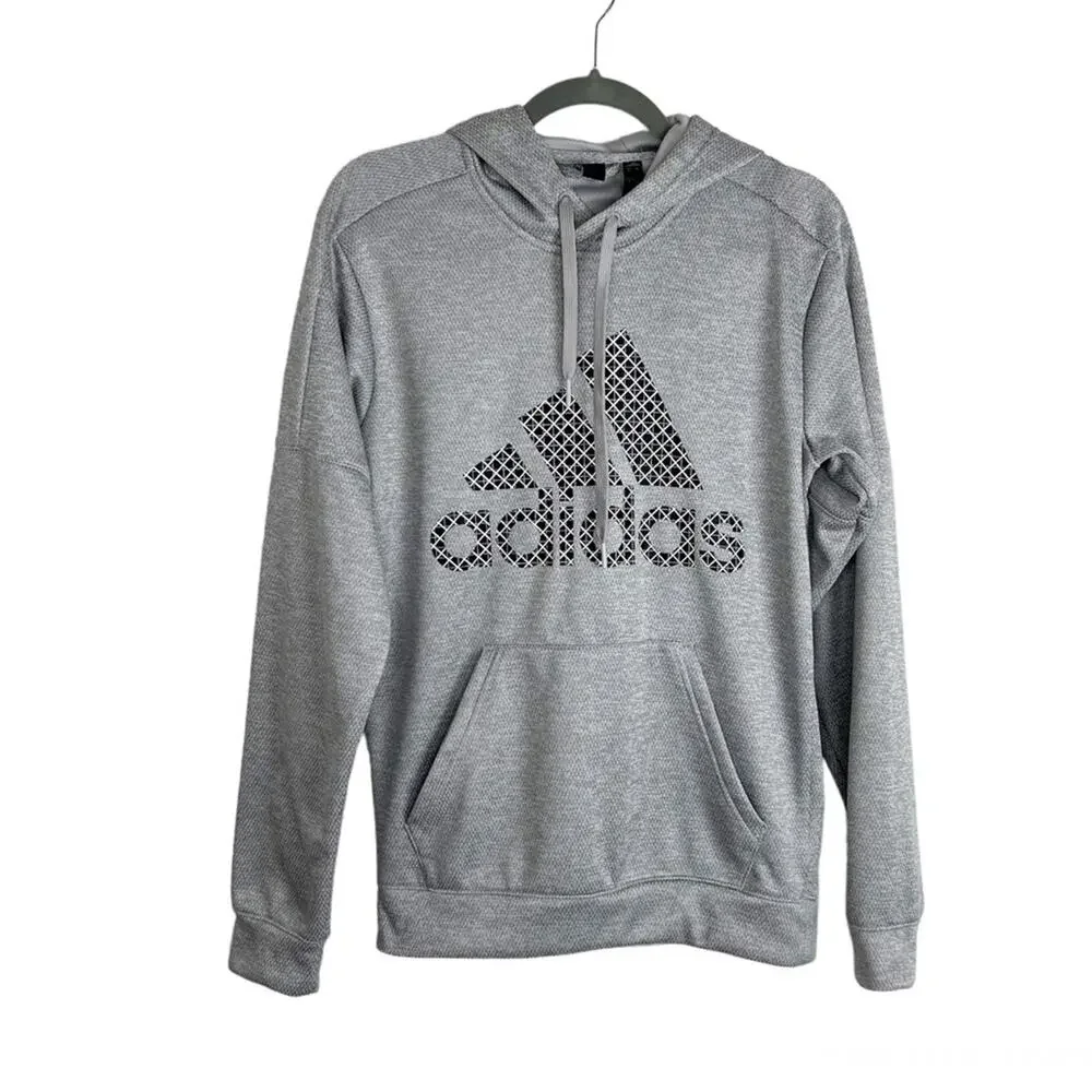 Adidas Men’s Climawarm Hoodie Sweatshirt Small Gray
